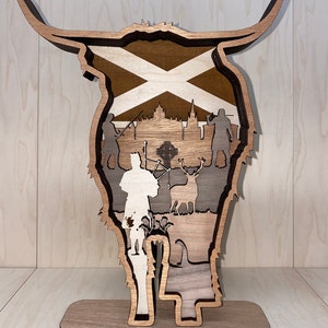 Digital File - 7 Layer Scotland Themed Art Piece for Glowforge - SVG - PDF - Multi-layer