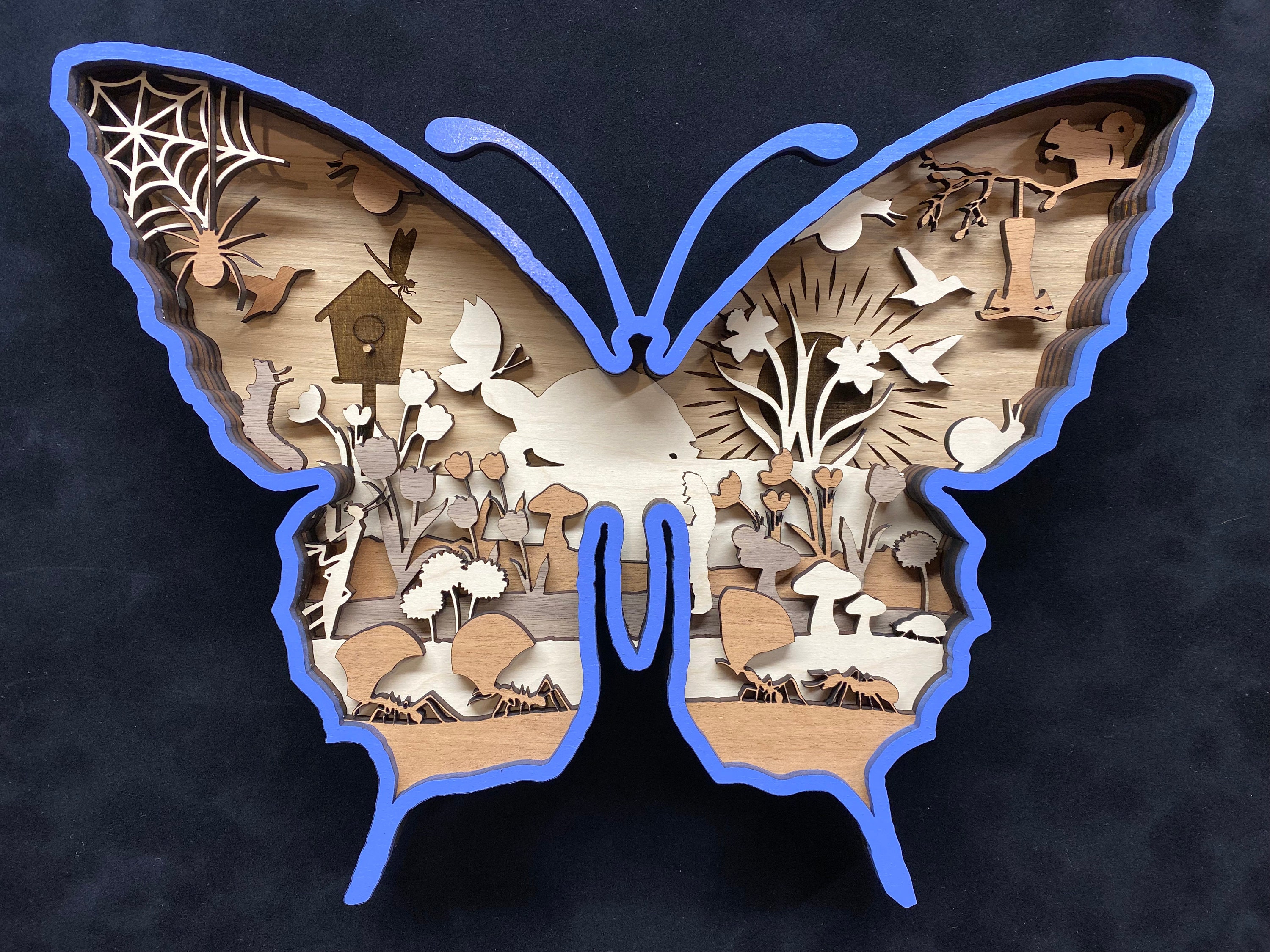 Digital File 7 Layer Butterfly Art Piece for SVG Etsy