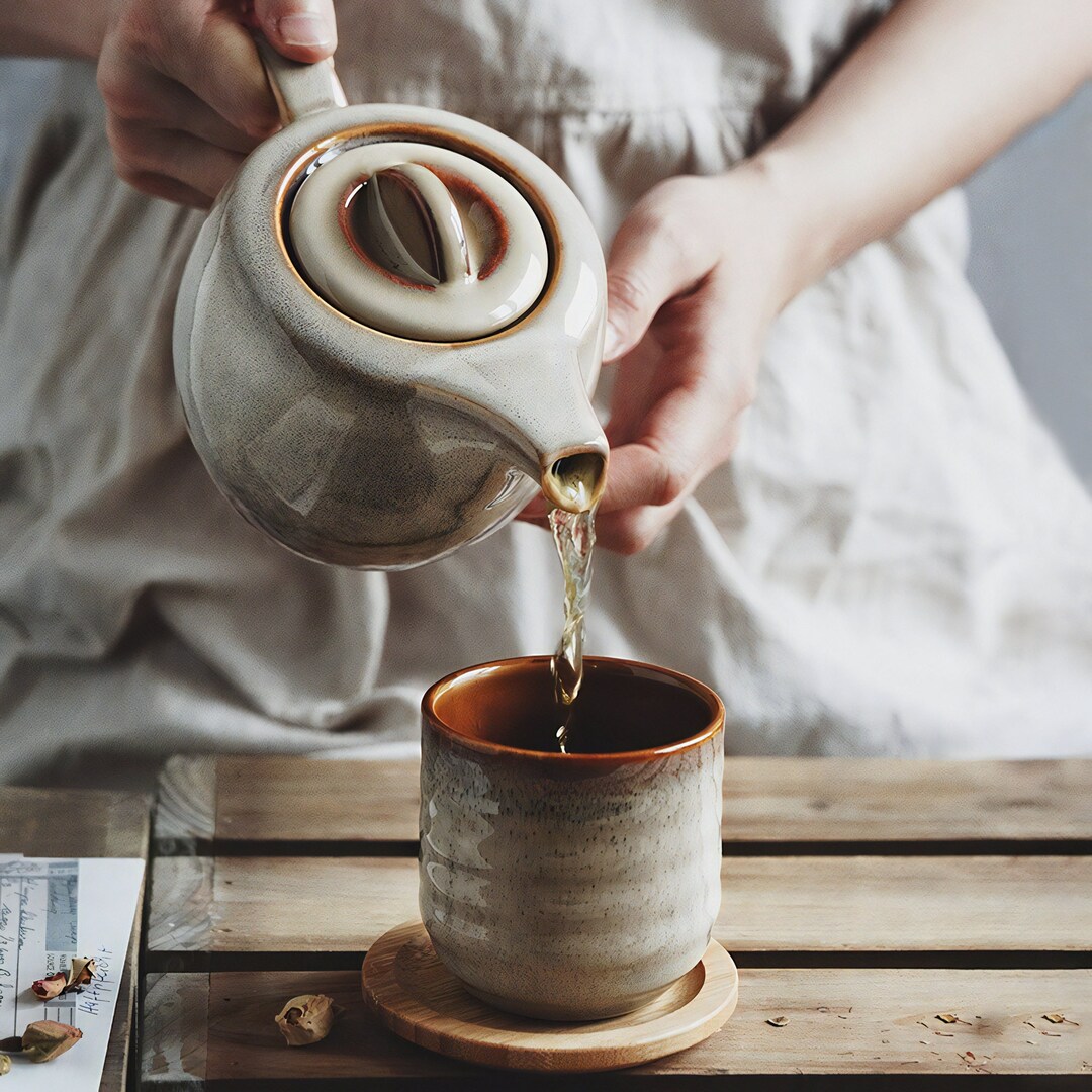 Glazed Vintage Ceramic Teapot Cottagecore Pottery Teapot - Etsy Australia