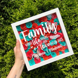 FLOWER SHADOW BOX 9x9| Mother’s Day Assorted flower box| birthday gift for her| valentines day gift| mothers day| custom gifts| flower frame