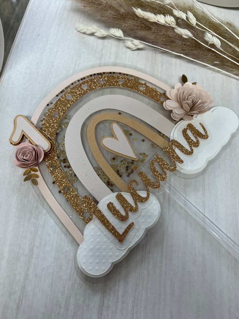 Rainbow Cake Topper | Boho Rainbow Cake Topper | Boho Cake Topper ...