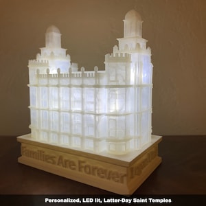 Personalized, LED Lit, Latter-Day Saint Temples