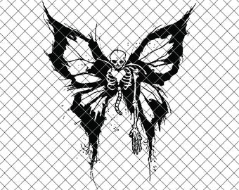 Free Free 220 Stencil Butterfly Skull Svg SVG PNG EPS DXF File