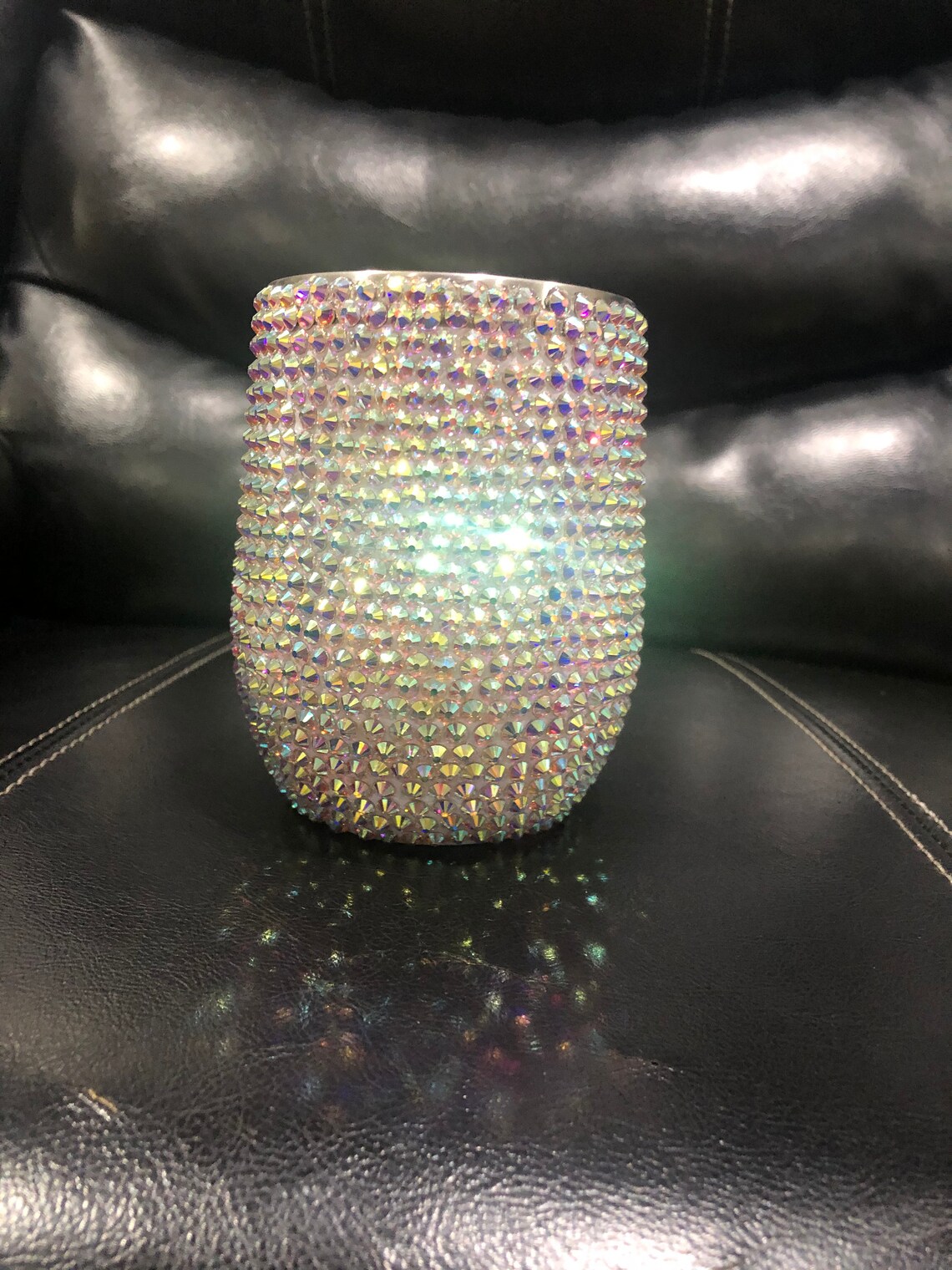 rhinestone wine tumbler