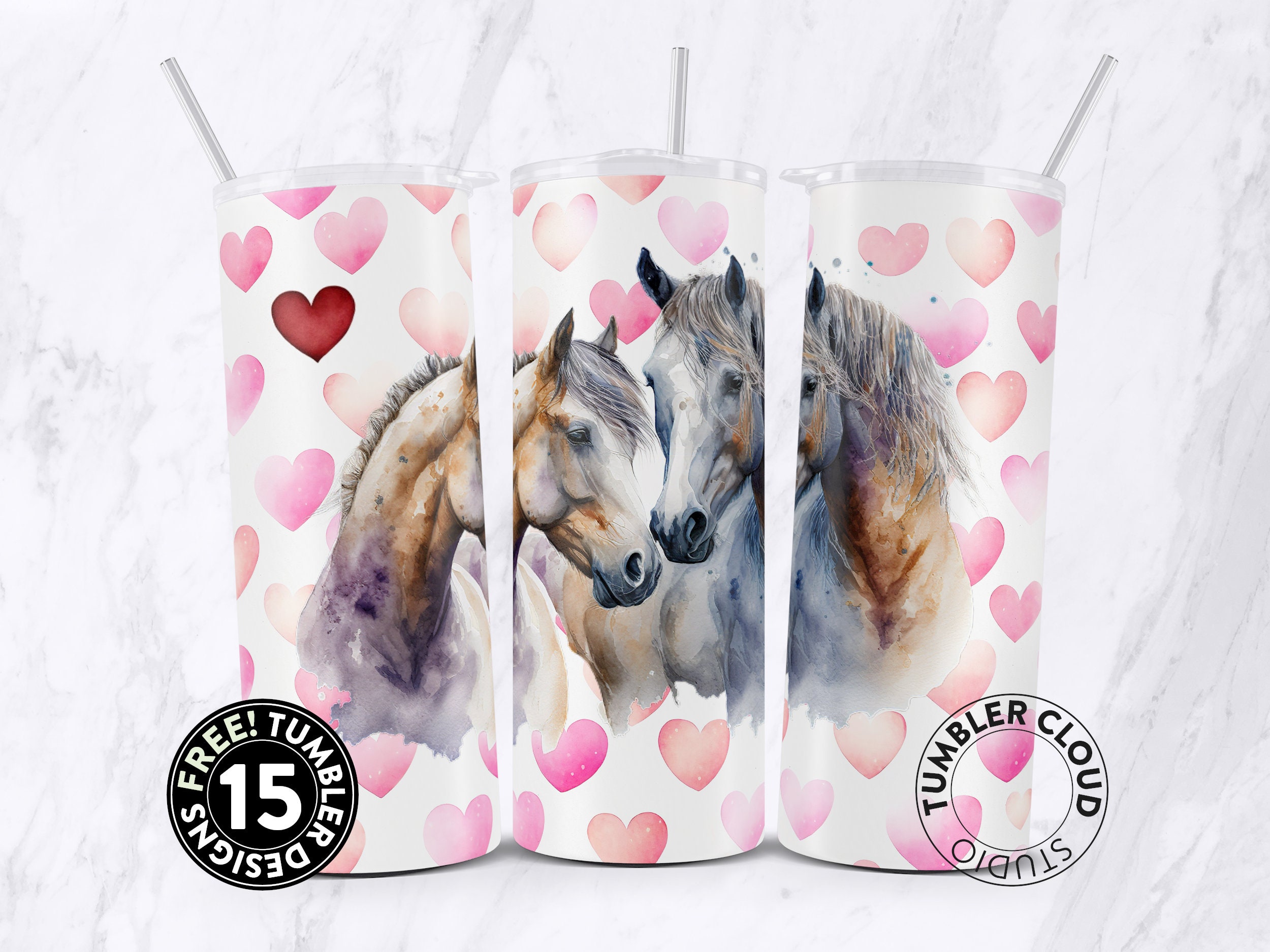 Valentines Day Tumbler Sublimation Design, 20oz Love Hearts Skinny Tumbler  Wraps Template PNG, 20oz Straight Tumbler