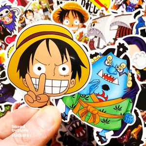 one piece sticker pack manga anime free shipping random etsy