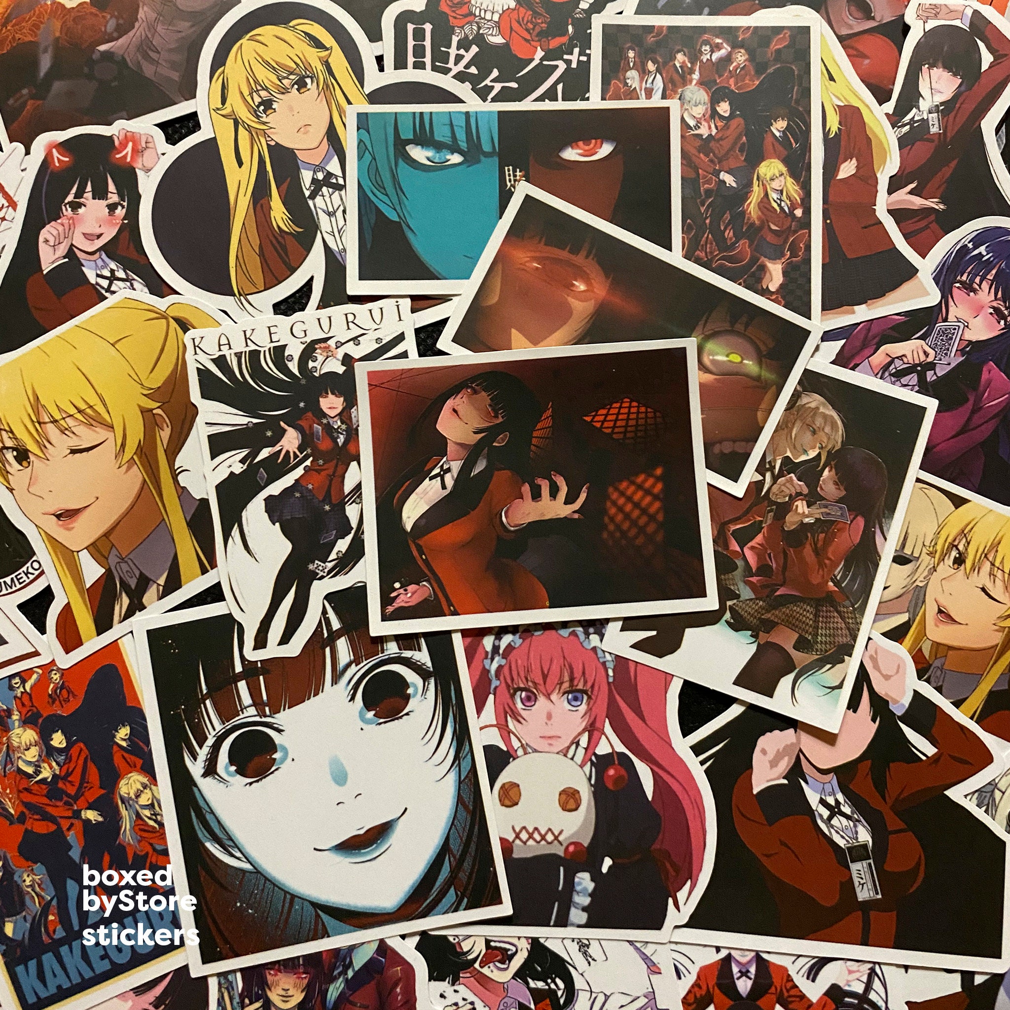 kakegurui sticker pack manga anime envio gratuito etiqueta etsy
