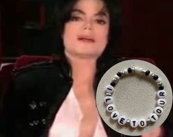 Bracelet En Cuir Cabochon à L'effigie De Michael Jackson - Neuf Avec étiquettes - Marque CréaCat