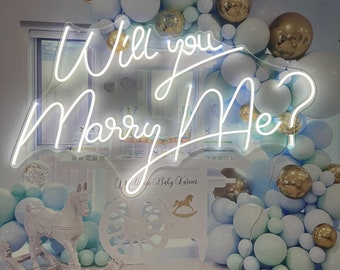 Custom Neon Sign|  Will You Marry Me? | Neon Signs Wedding | Neon Sign Custom| Wedding Neon Sign |Neon Sign Wall Decor | Neon Sign Art