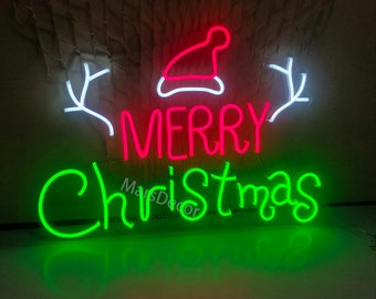 Merry Christmas Neon Sign | Neon Sign Custom  | Neon Sign Bedroom | Christmas Neon Lights | Neon Sign Wall Decor | Neon Sign | Led Neon Sign