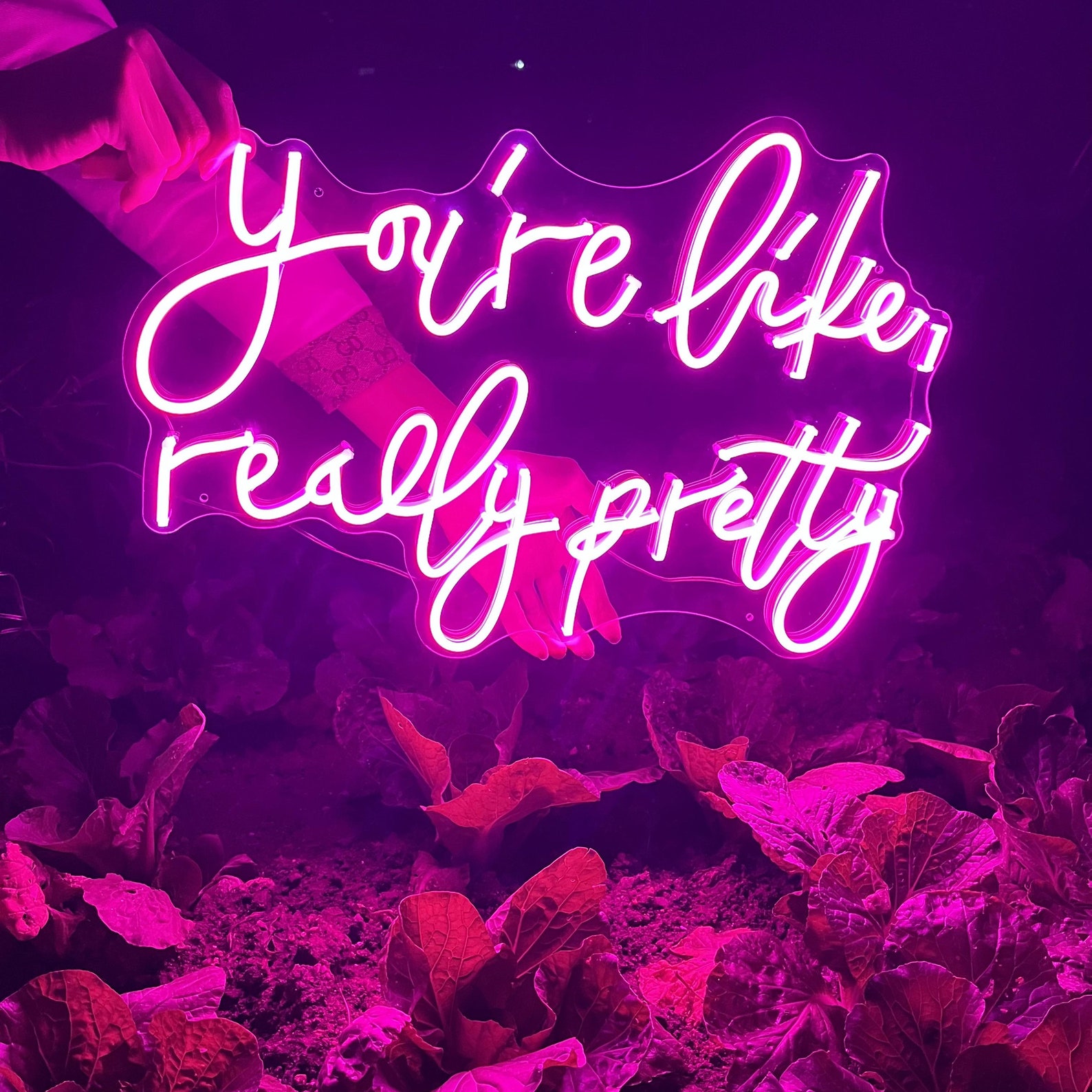 Custom Neon Sign You're Like Really Pretty Neon Signs Etsy