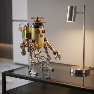 Mechanical Robot Model Kit- 3D Metal Puzzle Assembly  - DIY Craft Gift for Birthday & Christmas Stellar Voyager: Quantum Sprite