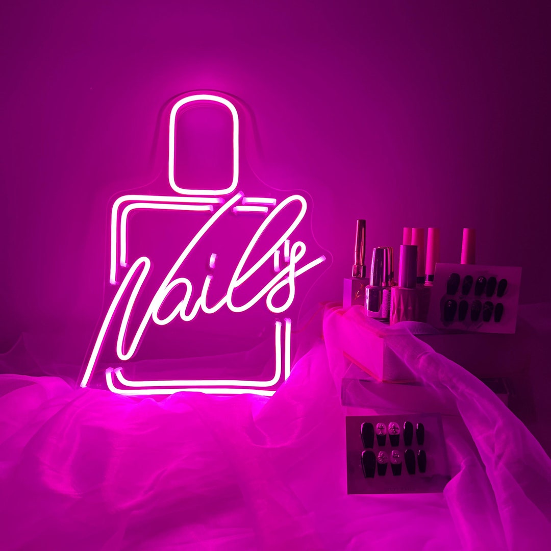 Neon Sign Custom , Neon Sign Nails Salon , Neon Sign Art , Neon Sign