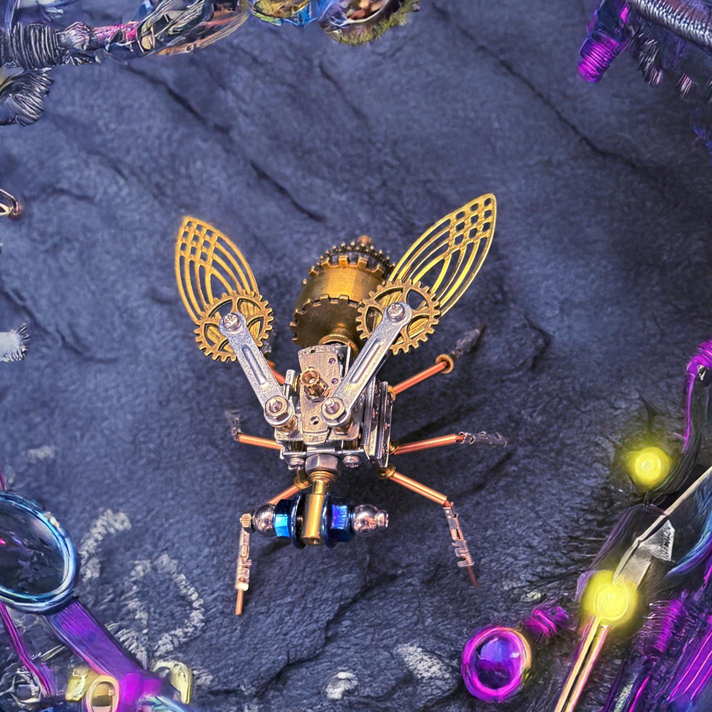 Steampunk Metal Insect Fly Sculpture Insect Figurine Bug Insect Gift ...