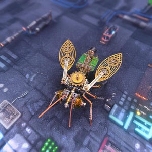 Kit modello 3D fatto a mano di ape insetto meccanico Steampunk, puzzle di assemblaggio fai da te, regalo di compleanno per uomo, ornamenti artigianali di insetti Steampunk