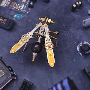 Hornet 3D Metal Mechanical Steampunk Insect Model Kit Puzzle fai da te per adulti e adolescenti Progetto STEM creativo Insetto meccanico