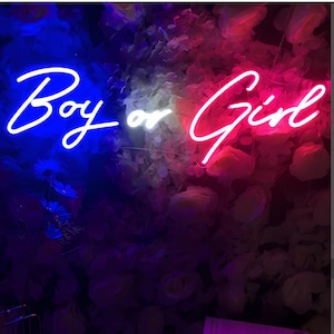 Segnali al neon per bambini o bambine, luci personalizzate per baby shower, rivelazione del sesso del bambino, decorazione per feste a LED per la casa, stanza, forniture per compleanni, insegne al neon, decorazioni da parete