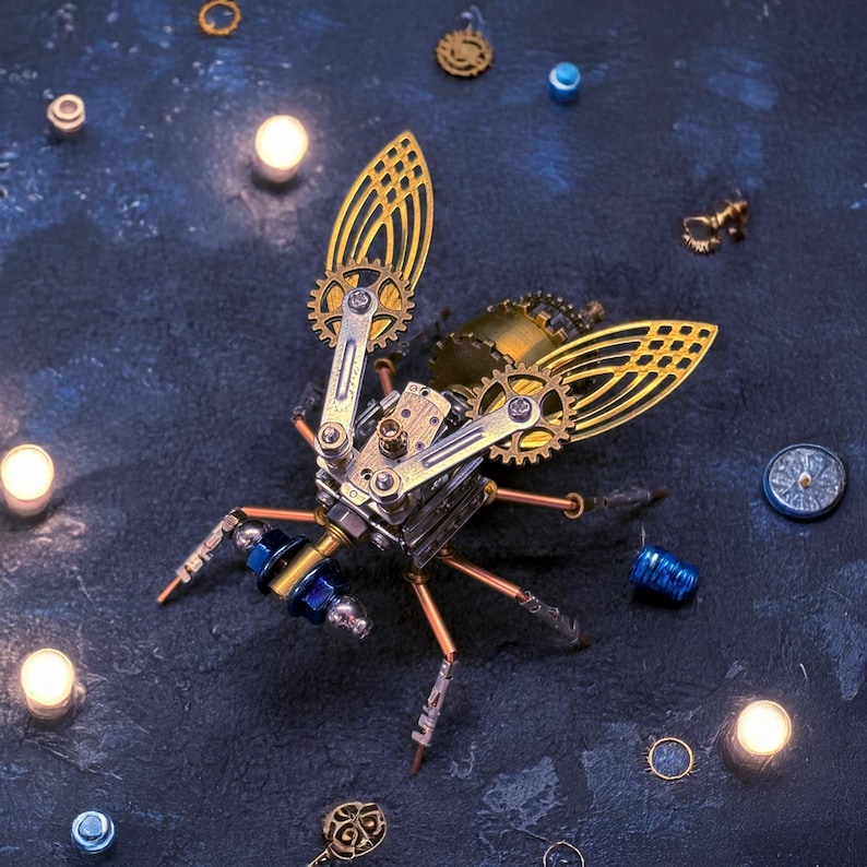 Steampunk Metal Insect Fly Sculpture Insect Figurine Bug Insect Gift ...