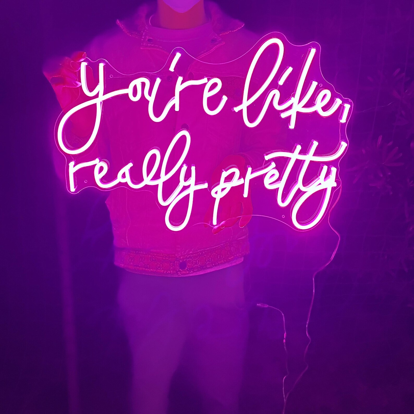 Custom Neon Sign You're Like Really Pretty Neon Signs Etsy