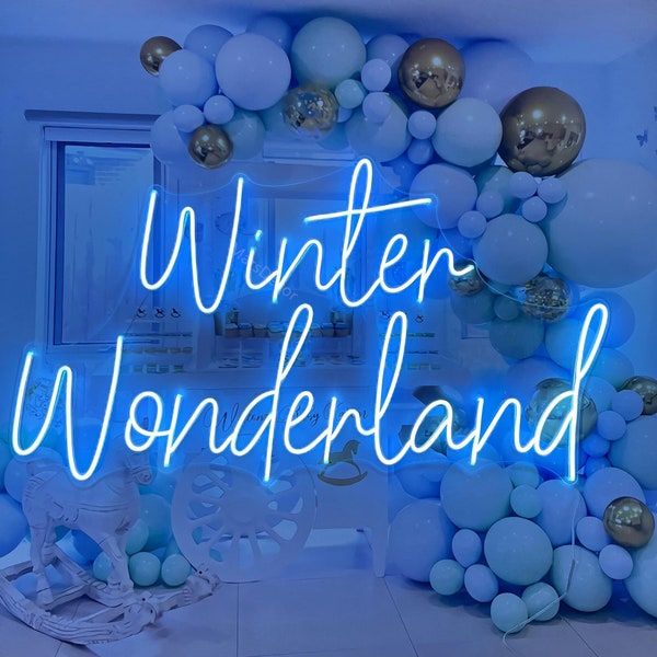 Neon Sign Custom | Neon Sign Winter Wonderland | Wedding Neon Sign | Neon Sign Bedroom | Neon Sign Wall Decor |  |  Neon Light Art Led Signs