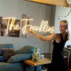 Insegna al neon personalizzata / Insegna al neon / Insegna al neon per matrimoni / Insegna al neon a LED / Insegna al neon con nome / Decorazione murale per insegna al neon / Insegna al neon personalizzata / Luce al neon