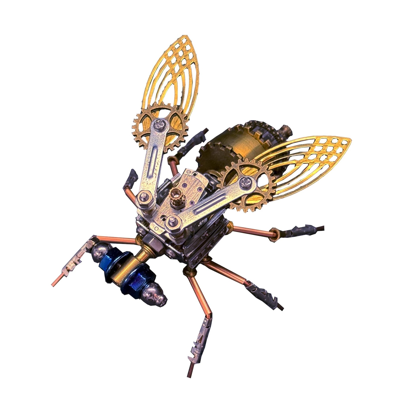 Steampunk Metal Insect Fly Sculpture Insect Figurine Bug Insect Gift ...