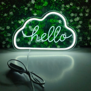 Ciao neon segno nome personalizzato per la decorazione della camera dei bambini Luce notturna per la scrivania della camera da letto ragazzo regalo ha portato cuore Matrimonio Bar Party Business Banner