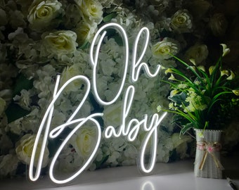 Custom Neon Sign | Oh Baby Neon Sign | Baby Shower Neon Sign | Neon Sign Custom |  Neon Sign Wall Decor | Neon Name Sign | Neon Led Light