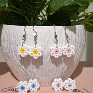 White Flower Earrings