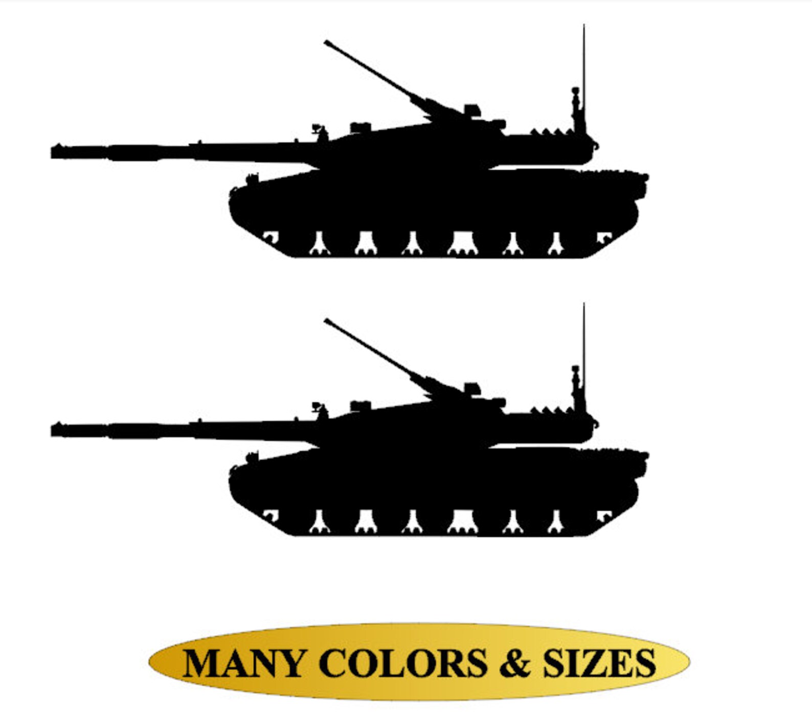 War Army Military Tank Silhouette Vinyl Decal Sticker Window Etsy