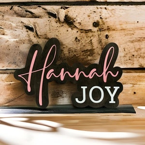 Layered Name Sign, Girl Name Sign, Above crib sign, Large wood name sign, Nursery Decor, Layered Sign, Nursery Name Sign, Boho Name Sign