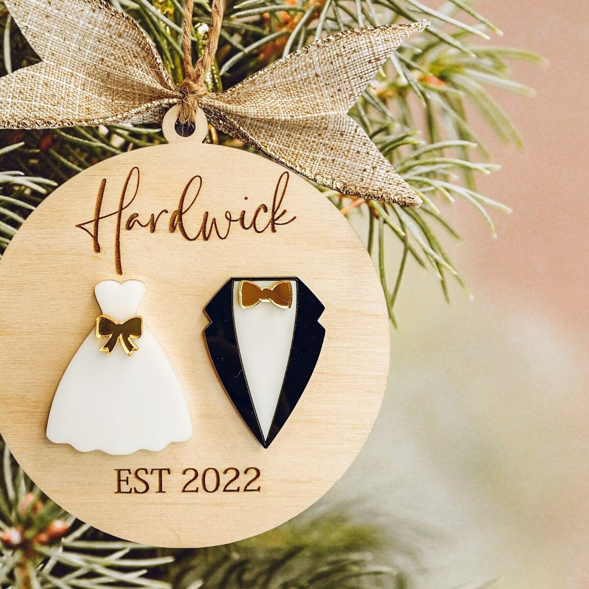 Wedding Ornament, First Christmas Married, Just Married Ornament, Mr and Mrs Ornament, Bride and Groom Ornament, Personalized Wedding Gift - Etsy