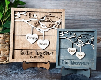 Couple Name Sign | Couples Gift | Boyfriend Girlfriend | Wedding Gift| Anniversary Gift| Personalized | Valentines Gift | Wooden Sign