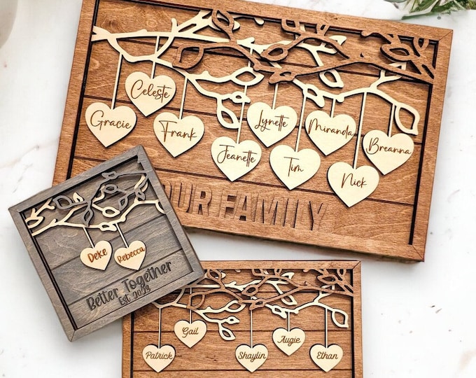 Personalized Family Tree | Family Tree | Mother's Day Gift | Family Sign | Family Keepsake | Gift for Parents | Family Gift | Christmas Gift