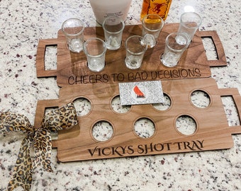 Shot Glass Tray Etsy