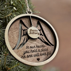 Personalized Memorial Ornament, Always With You, Memorial Ornament, Angel Ornament, Memorial Christmas Ornament, Remembrance Ornament