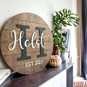 Front Door Sign, Door Hanger, Door Sign, Last Name Door Hanger, Welcome Sign Front Door, Personalized Door Hanger, Door Wreath Year Around