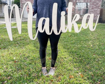 Personalized Wooden Name Sign for Nursery Wall Decor | Large Wood Name Sign |  Name Sign | Wall Decor | Wood Words | Wedding Backdrop Sign