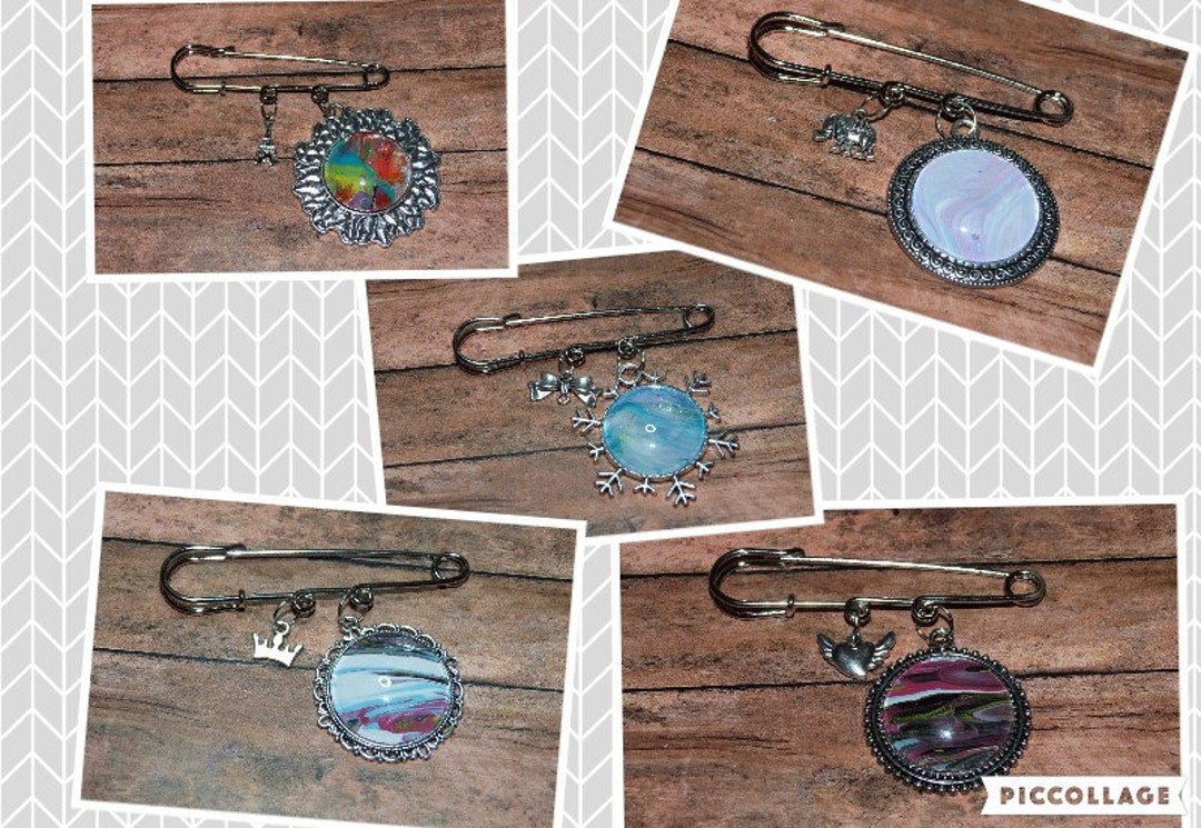 Charmed Safety Pins - Etsy