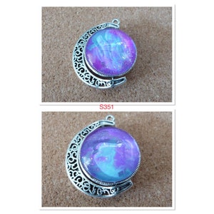 Moon Rotation Double Sided Spinning Pendant