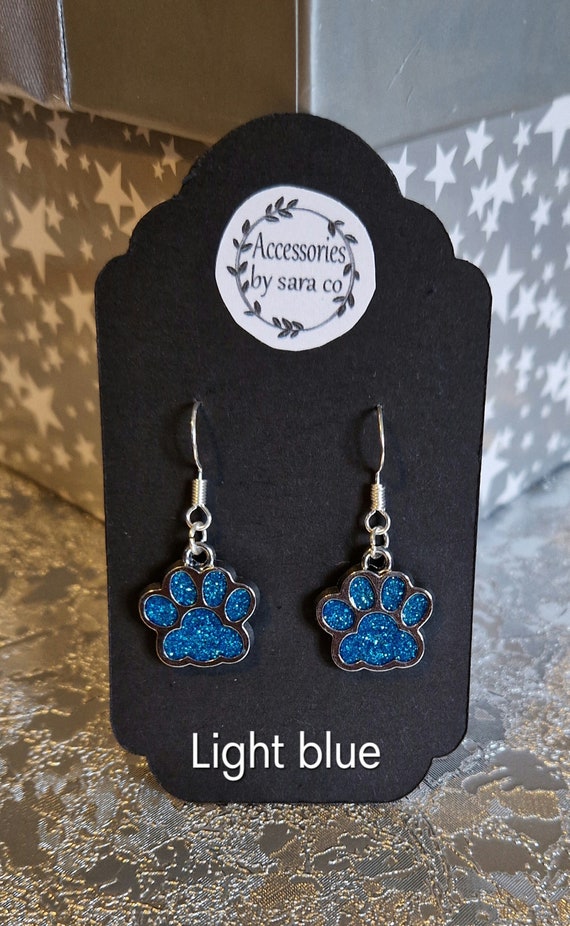Paw print dangle clearance earrings