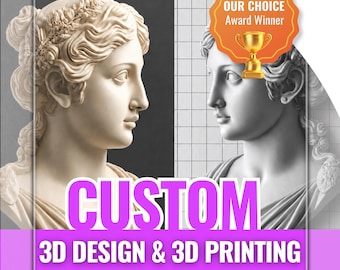 3D‑modelleur op maat + print | 3D‑ontwerp, rendering, CAD | STL/OBJ/3MF | Aangepast 3D‑bestand, pro service