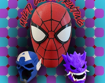 Custom Color 3D Print, Multi-Color 3D Printed Mask, Cosplay Mask, Helmet, Costume Mask, Figure, Sign, Keychain, 4 Color FDM Print & More