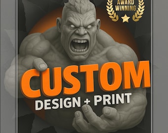 CUSTOM 3D Figure / CUSTOM 3D Model Design / CUSTOM 3D Character, Custom 3D Sculptor, 3D Print Files,  (Stl, Obj, 3Mf). 3D Printing Designs