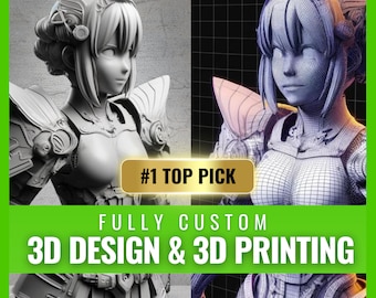 CUSTOM 3D Modeling Service + Print - 3D Designing, 3D Rendering, 3D Models, 3D Modeler & 3D Model Design, CAD, 3mf, stl, obj, Custom 3D File