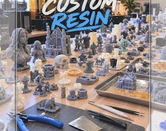 Custom DnD Miniatures, Resin 3D Printed Miniature, Fantasy Tabletop Miniatures, Wargaming Minis 28mm 32mm, 12K Resin Printing, Made to Order