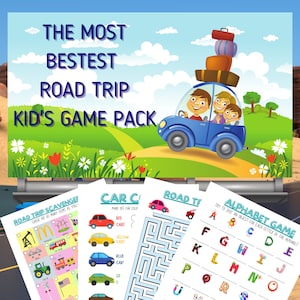 Road Trip Bundle Kid&#39;s Car Games, Printable