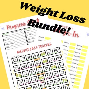 Weight Loss Tracker Game Board Bundle Nine Pages