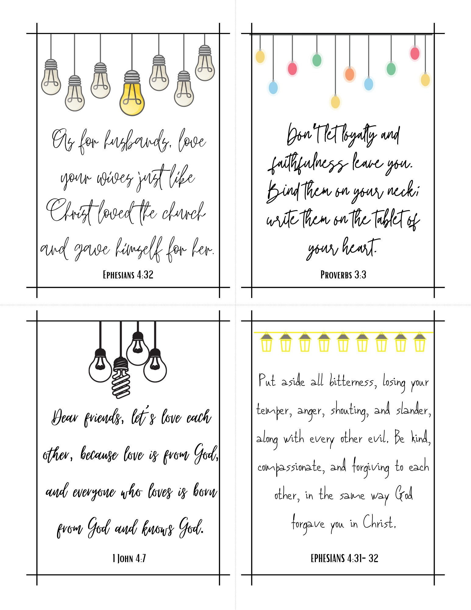 Printable Scripture Card, Love Marriage - Etsy