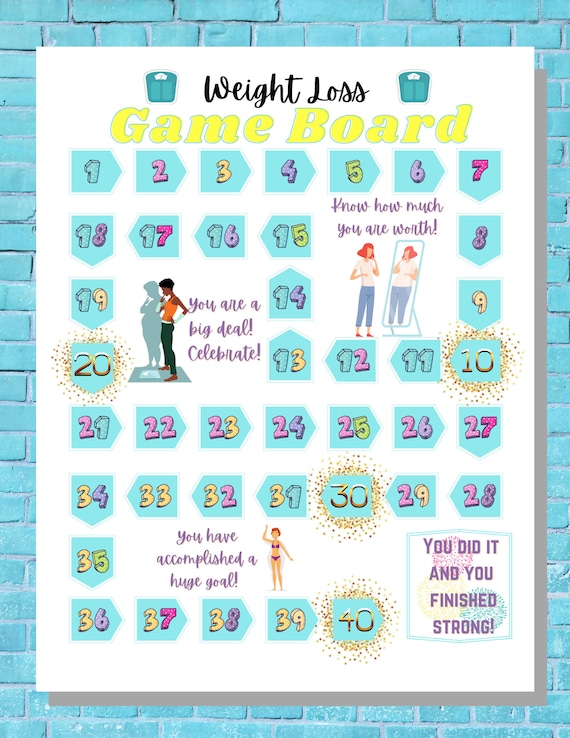 Weight Loss Game Board Fun Interactive Etsy